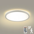 Brilagi - LED Φωτιστικό με ρύθμιση φωτεινότητας, αισθητήρα κίνησης και λυκόφωτος ULTRA SLIM LED/24W/230V διάμ. 42 εκ. + τηλεχειριστήριο