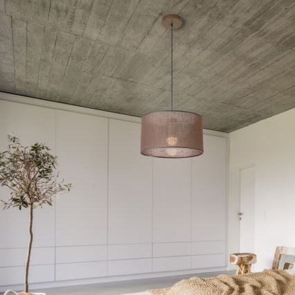 Brilagi - LED Φωτιστικό οροφής με καλώδιο ANTHONY 1xE27/60W/230V δρυς καρυδιά/καφέ