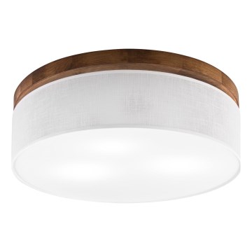 Brilagi - LED Φωτιστικό οροφής BELLADONNA 3xE27/15W/230V διάμετρος 50 cm λευκό/δρυς κερασιά