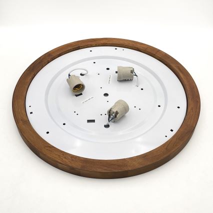 Brilagi - LED Φωτιστικό οροφής BELLADONNA 3xE27/15W/230V διάμετρος 50 cm λευκό/δρυς κερασιά