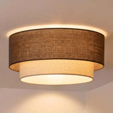 Brilagi - LED φωτιστικό οροφής BOHO ECO 1xE27/10W/230V Ø 40 cm καφέ/κρεμ