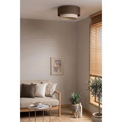 Brilagi - LED φωτιστικό οροφής BOHO ECO 1xE27/10W/230V Ø 40 cm καφέ/κρεμ