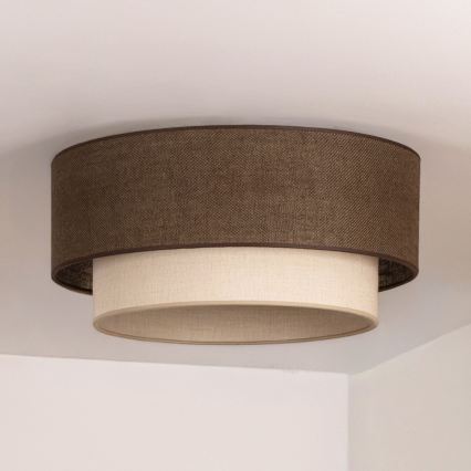 Brilagi - LED φωτιστικό οροφής BOHO ECO 1xE27/10W/230V Ø 40 cm καφέ/κρεμ