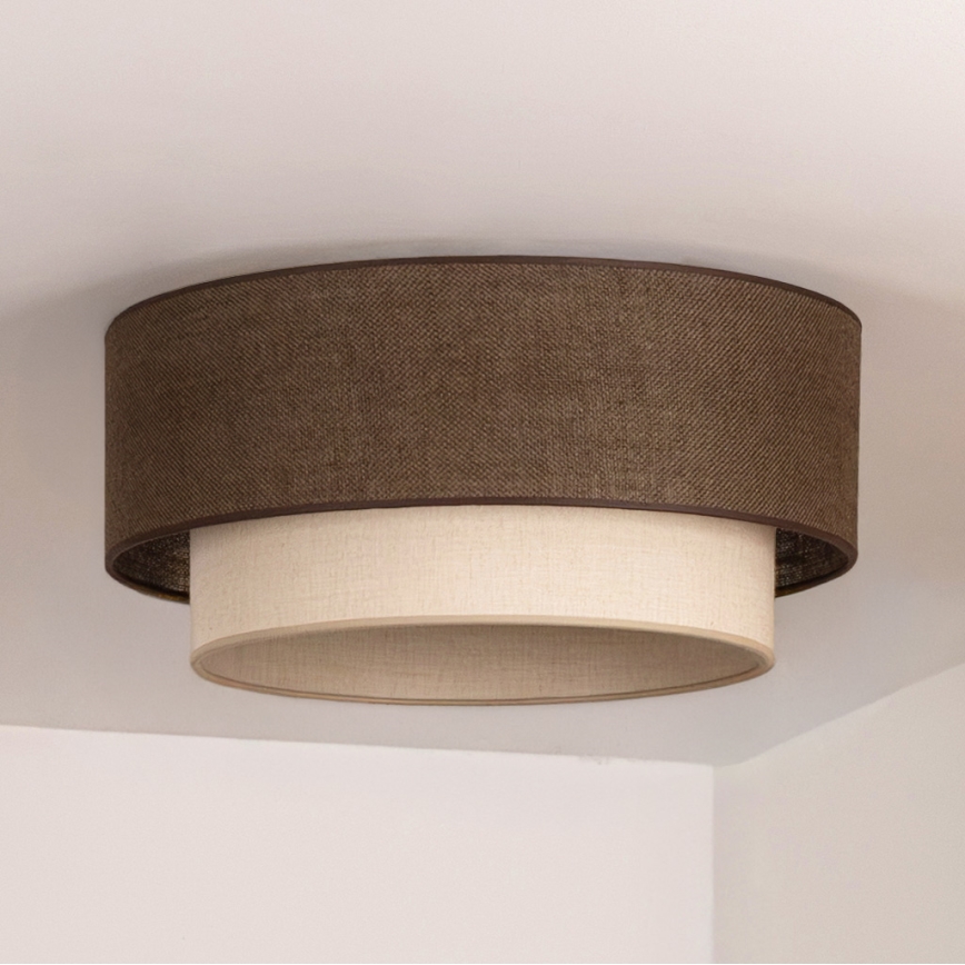 Brilagi - LED φωτιστικό οροφής BOHO ECO 1xE27/10W/230V Ø 40 cm καφέ/κρεμ