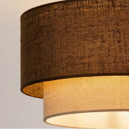 Brilagi - LED φωτιστικό οροφής BOHO ECO 1xE27/10W/230V Ø 40 cm καφέ/κρεμ