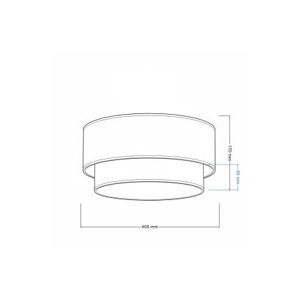 Brilagi - LED Φωτιστικό οροφής BOHO ECO 1xE27/10W/230V Ø 40 cm μπεζ/κρεμ