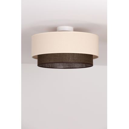 Brilagi - LED φωτιστικό οροφής BOHO STYLE 1xE27/15W/230V Ø 40 cm κρεμ/καφέ