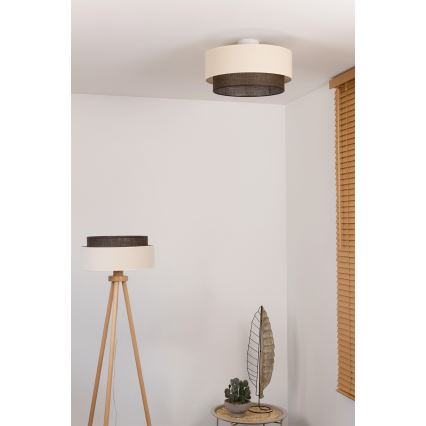 Brilagi - LED φωτιστικό οροφής BOHO STYLE 1xE27/15W/230V Ø 40 cm κρεμ/καφέ