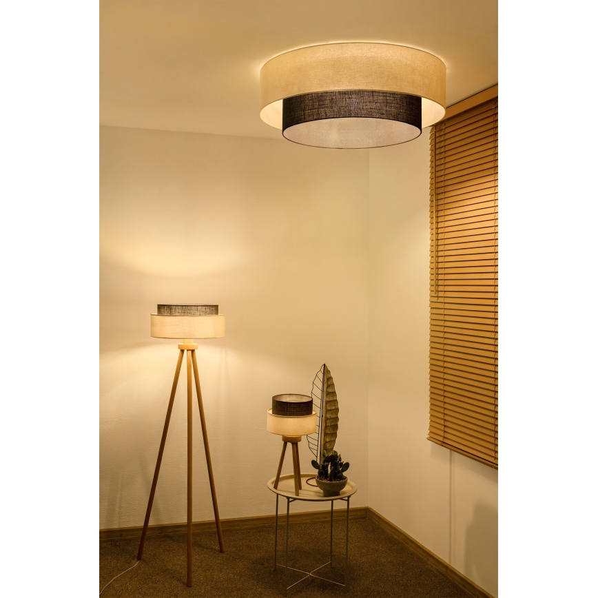 Brilagi - LED Φωτιστικό Οροφής BOHO STYLE 3xE27/15W/230V διάμ. 80 cm κρεμ/καφέ