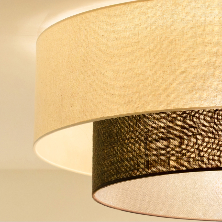 Brilagi - LED Φωτιστικό Οροφής BOHO STYLE 3xE27/15W/230V διάμ. 80 cm κρεμ/καφέ