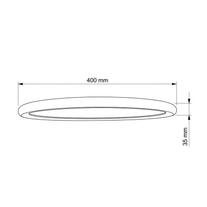 Brilagi - LED Φωτιστικό οροφής CARLOS LED/24W/230V pr. 40 cm λευκό