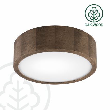Brilagi - LED φωτιστικό οροφής CARVALHO 1xE27/15W/230V σε χρώμα δρυός/καρυδιάς Ø 27 εκ.
