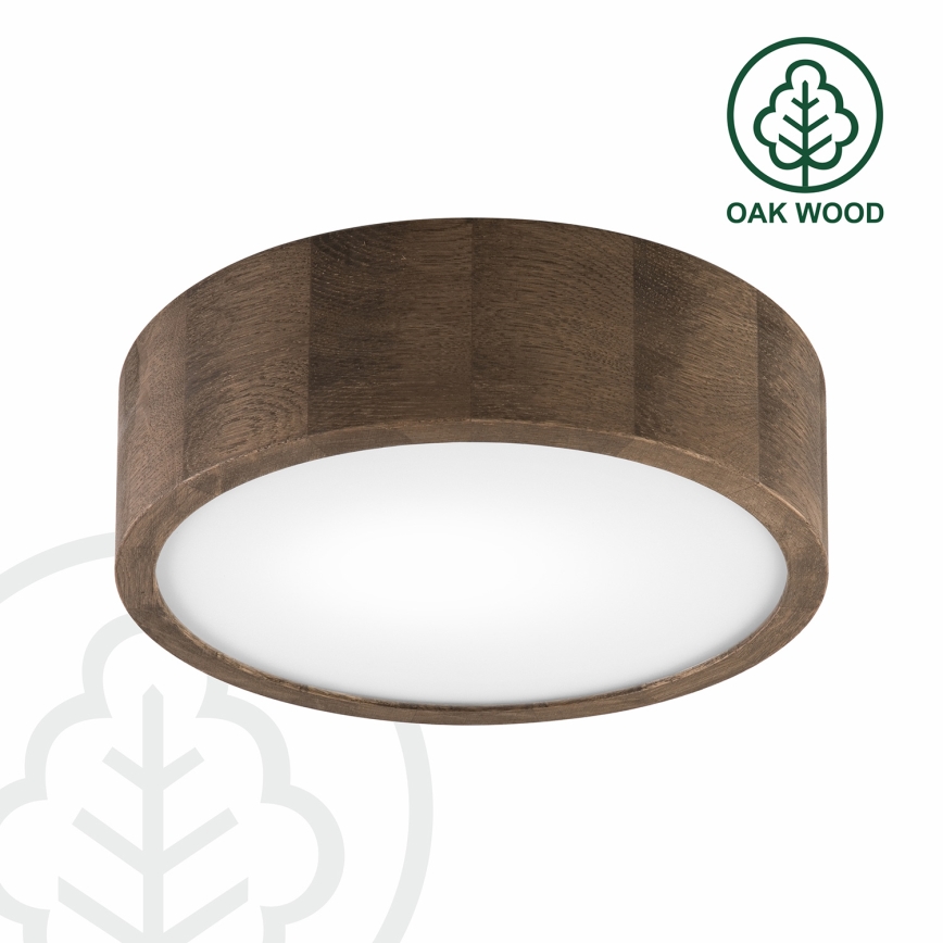 Brilagi - LED φωτιστικό οροφής CARVALHO 1xE27/15W/230V σε χρώμα δρυός/καρυδιάς Ø 27 εκ.