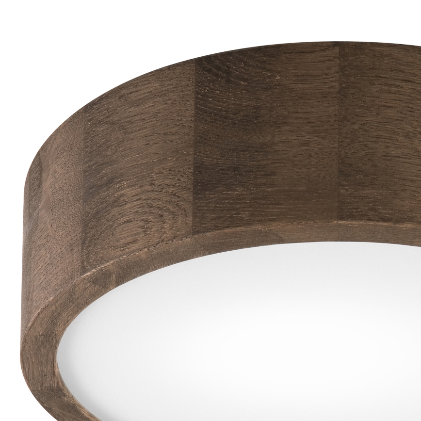Brilagi - LED φωτιστικό οροφής CARVALHO 1xE27/15W/230V σε χρώμα δρυός/καρυδιάς Ø 27 εκ.