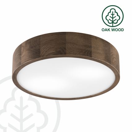 Brilagi - LED φωτιστικό οροφής CARVALHO 2xE27/15W/230V δρυς/καρυδιά διάμ. 37 εκ.