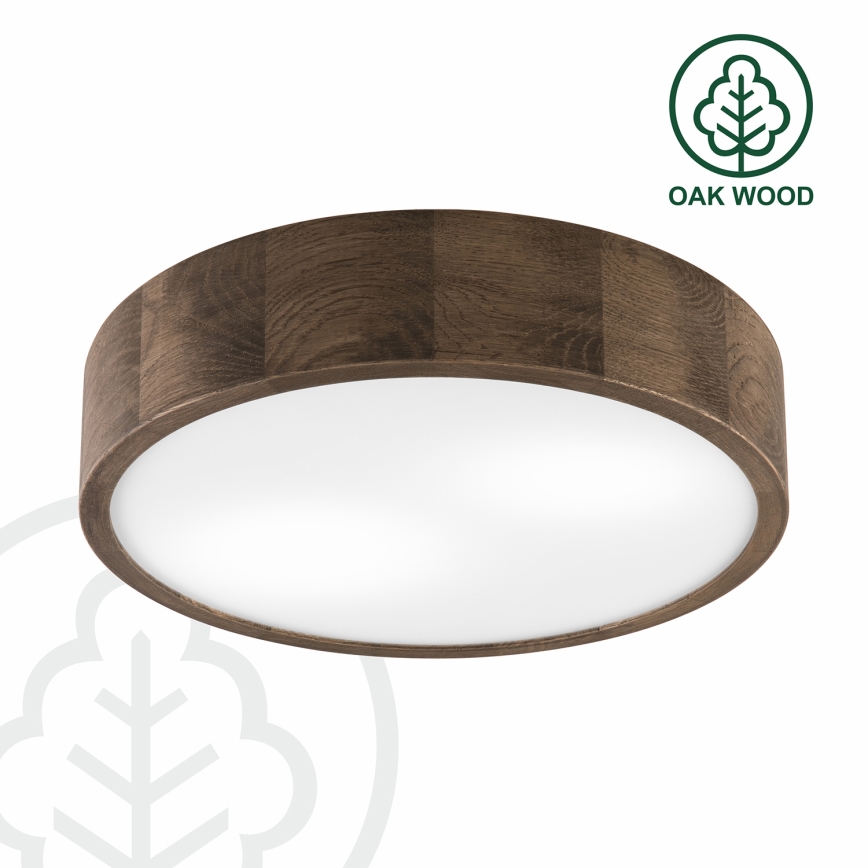 Brilagi - LED φωτιστικό οροφής CARVALHO 2xE27/15W/230V δρυς/καρυδιά διάμ. 37 εκ.