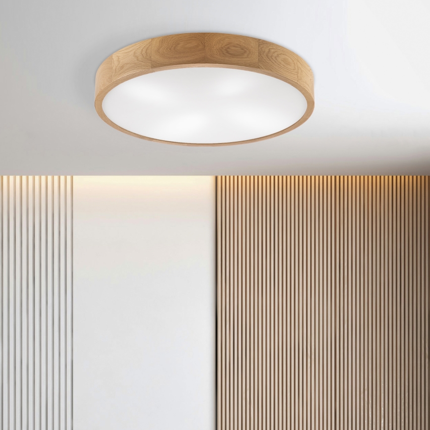 Brilagi - LED φωτιστικό οροφής CARVALHO 4xE27/60W/230V δρυς διάμ. 57,5 cm