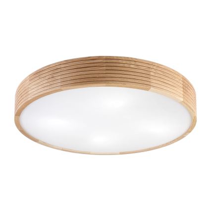 Brilagi - LED φωτιστικό οροφής CARVALHO MODERN 4xE27/60W/230V σε απόχρωση δρυός, διάμ. 57,5 cm