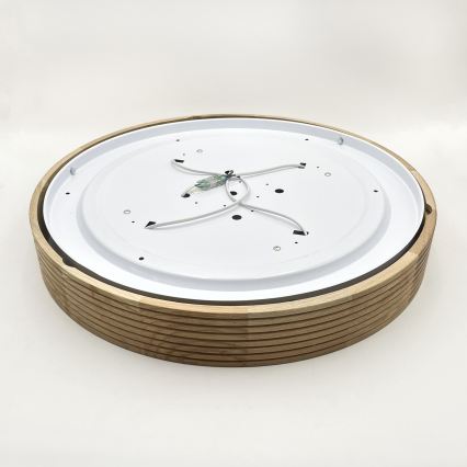 Brilagi - LED φωτιστικό οροφής CARVALHO MODERN 4xE27/60W/230V σε απόχρωση δρυός, διάμ. 57,5 cm