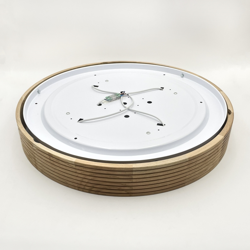 Brilagi - LED φωτιστικό οροφής CARVALHO MODERN 4xE27/60W/230V σε απόχρωση δρυός, διάμ. 57,5 cm