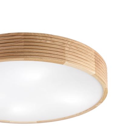Brilagi - LED φωτιστικό οροφής CARVALHO MODERN 4xE27/60W/230V σε απόχρωση δρυός, διάμ. 57,5 cm