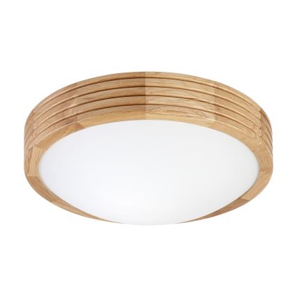 Brilagi - Φωτιστικό οροφής LED CARVALHO MODERN SLIM 1xE27/60W/230V διάμ. 27,5 cm σε απόχρωση δρυός