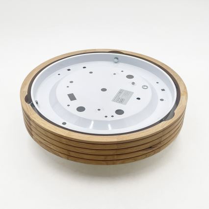 Brilagi - Φωτιστικό οροφής LED CARVALHO MODERN SLIM 1xE27/60W/230V διάμ. 27,5 cm σε απόχρωση δρυός