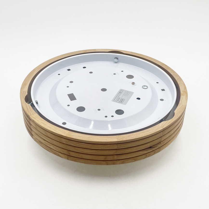 Brilagi - Φωτιστικό οροφής LED CARVALHO MODERN SLIM 1xE27/60W/230V διάμ. 27,5 cm σε απόχρωση δρυός