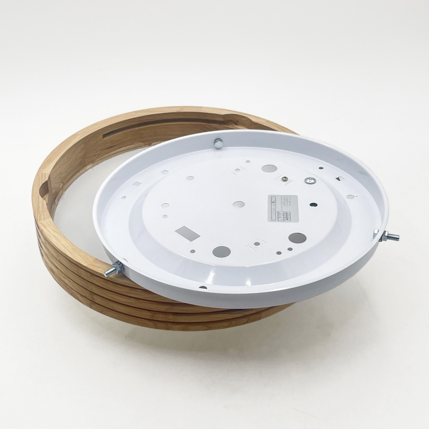Brilagi - Φωτιστικό οροφής LED CARVALHO MODERN SLIM 1xE27/60W/230V διάμ. 27,5 cm σε απόχρωση δρυός