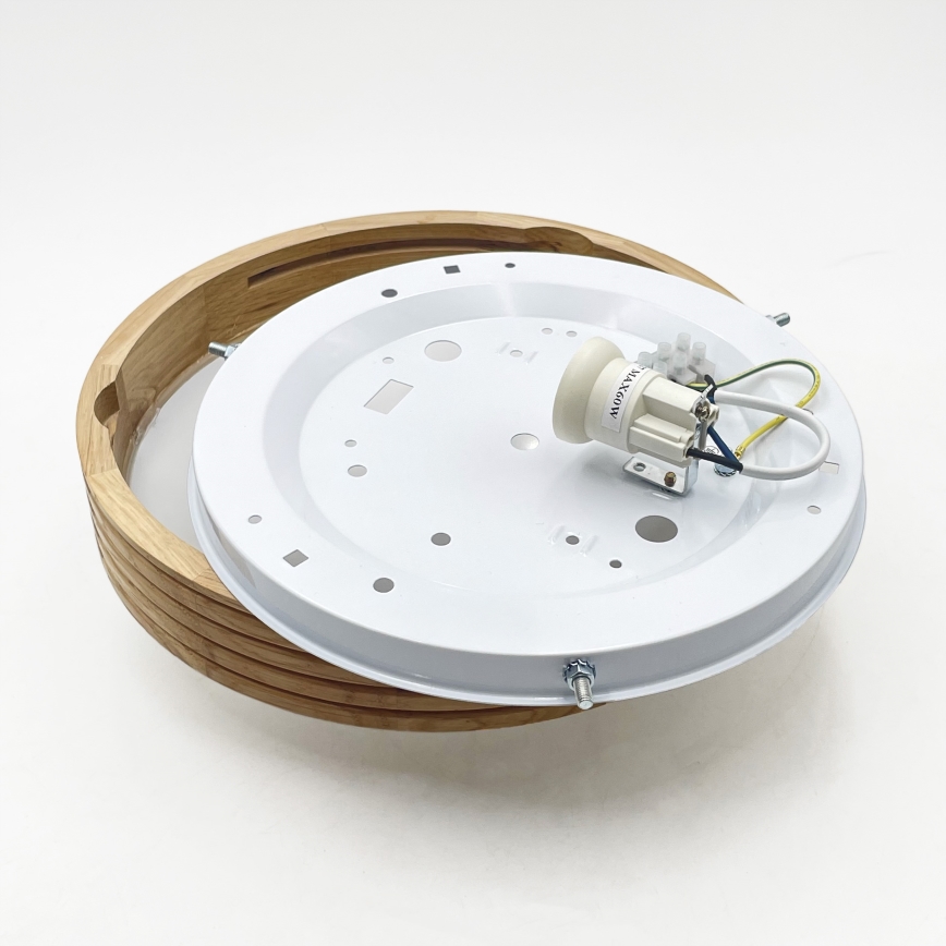 Brilagi - Φωτιστικό οροφής LED CARVALHO MODERN SLIM 1xE27/60W/230V διάμ. 27,5 cm σε απόχρωση δρυός