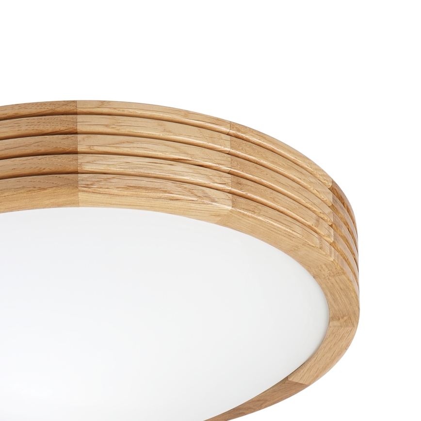 Brilagi - Φωτιστικό οροφής LED CARVALHO MODERN SLIM 1xE27/60W/230V διάμ. 27,5 cm σε απόχρωση δρυός