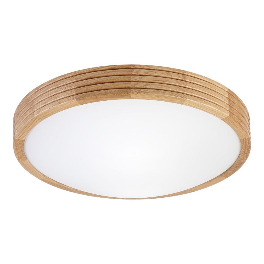 Brilagi - LED φωτιστικό οροφής CARVALHO MODERN SLIM 2xE27/60W/230V, διάμετρος 37,5 cm, σε απόχρωση δρυός