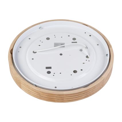 Brilagi - LED φωτιστικό οροφής CARVALHO MODERN SLIM 2xE27/60W/230V, διάμετρος 37,5 cm, σε απόχρωση δρυός