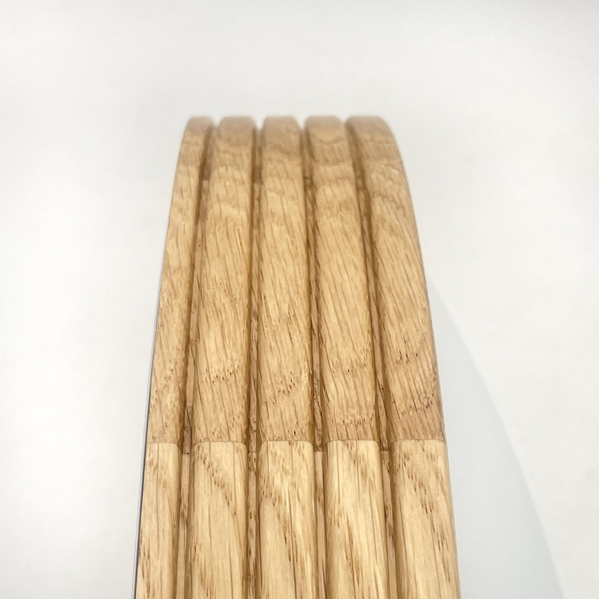 Brilagi - LED φωτιστικό οροφής CARVALHO MODERN SLIM 2xE27/60W/230V, διάμετρος 37,5 cm, σε απόχρωση δρυός