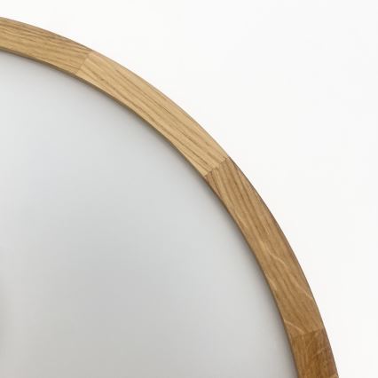 Brilagi - LED φωτιστικό οροφής CARVALHO MODERN SLIM 2xE27/60W/230V, διάμετρος 37,5 cm, σε απόχρωση δρυός