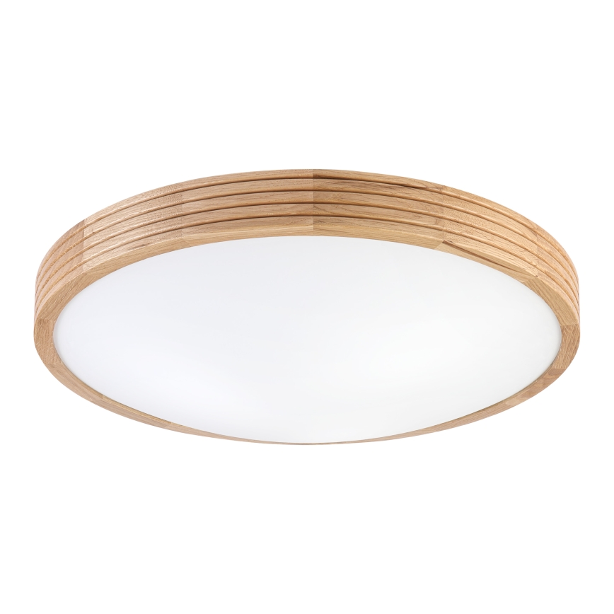 Brilagi - Φωτιστικό οροφής LED CARVALHO MODERN SLIM 3xE27/60W/230V, διάμ. 47,5 cm, σε απόχρωση δρυός
