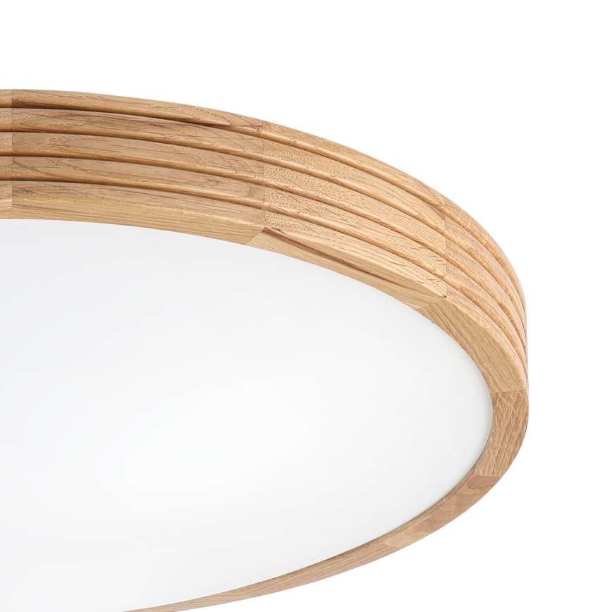 Brilagi - Φωτιστικό οροφής LED CARVALHO MODERN SLIM 3xE27/60W/230V, διάμ. 47,5 cm, σε απόχρωση δρυός