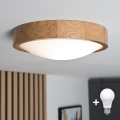 BRILAGI - LED φωτιστικό οροφής CARVALHO SLIM 1xE27/15W/230V, απόχρωση δρυός, Ø 27 εκ.