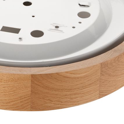 Brilagi - LED φωτιστικό οροφής CARVALHO SLIM 1xE27/15W/230V, απόχρωση δρυός, Ø 27 εκ.