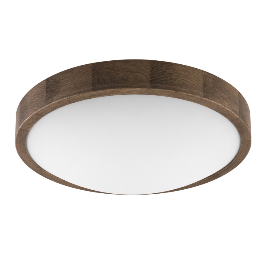 Brilagi - LED φωτιστικό οροφής CARVALHO SLIM 2xE27/15W/230V σε απόχρωση δρυός/καρυδιάς, Ø 37 εκ.