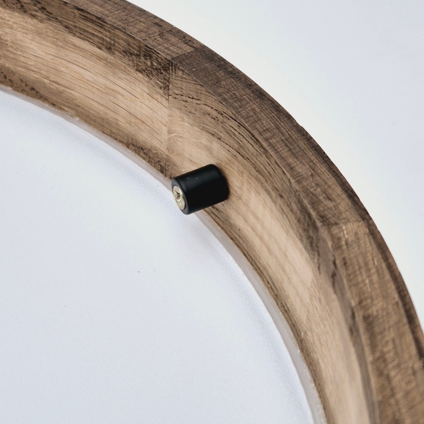 Brilagi - LED φωτιστικό οροφής CARVALHO SLIM 2xE27/15W/230V σε απόχρωση δρυός/καρυδιάς, Ø 37 εκ.