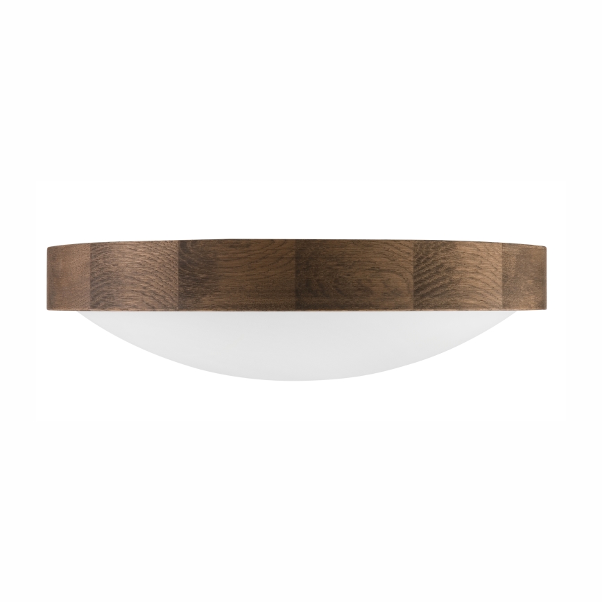 Brilagi - LED φωτιστικό οροφής CARVALHO SLIM 2xE27/15W/230V σε απόχρωση δρυός/καρυδιάς, Ø 37 εκ.