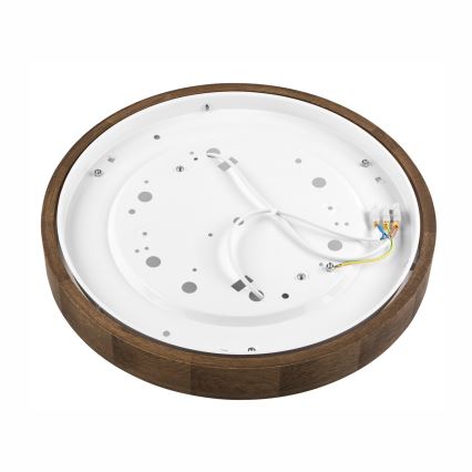 Brilagi - LED φωτιστικό οροφής CARVALHO SLIM 2xE27/15W/230V σε απόχρωση δρυός/καρυδιάς, Ø 37 εκ.