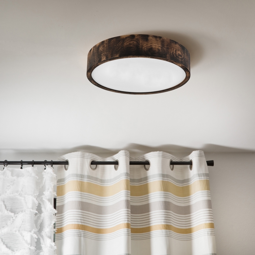 Brilagi - LED φωτιστικό οροφής CARVALHO SMOKEY LED/36W/230V σε απόχρωση βελανιδιάς, διάμ. 37,5 cm