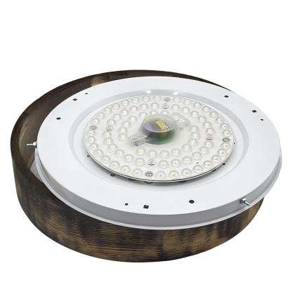 Brilagi - LED φωτιστικό οροφής CARVALHO SMOKEY LED/36W/230V σε απόχρωση βελανιδιάς, διάμ. 37,5 cm