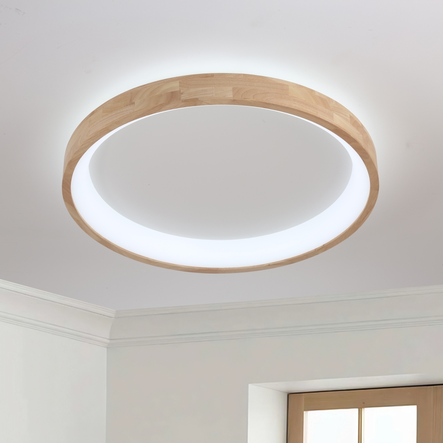 Brilagi - Φωτιστικό οροφής LED FALCON WOOD LED/60W/230V 3000/4000/6000K Ø 80 cm ξύλινο