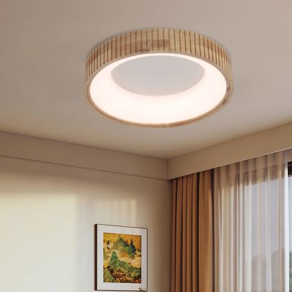 Brilagi - Φωτιστικό οροφής LED FALCON WOOD MODERN LED/30W/230V 3000/4000/6000K Ø 45 cm ξύλινο