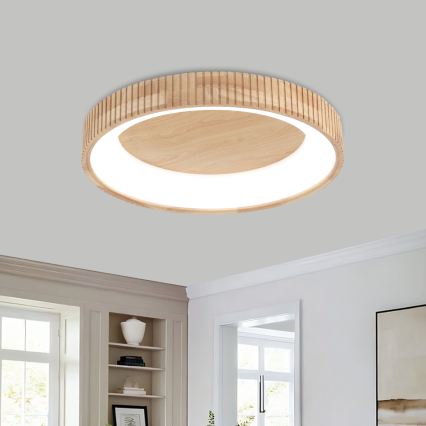 Brilagi - LED φωτιστικό οροφής FALCON WOOD MODERN LED/40W/230V 3000/4000/6000K Ø 60 cm ξύλο