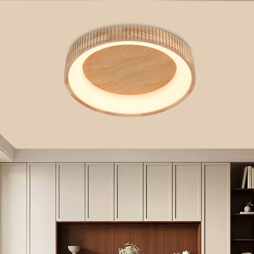 Brilagi - LED φωτιστικό οροφής FALCON WOOD MODERN LED/40W/230V 3000/4000/6000K Ø 60 cm ξύλο