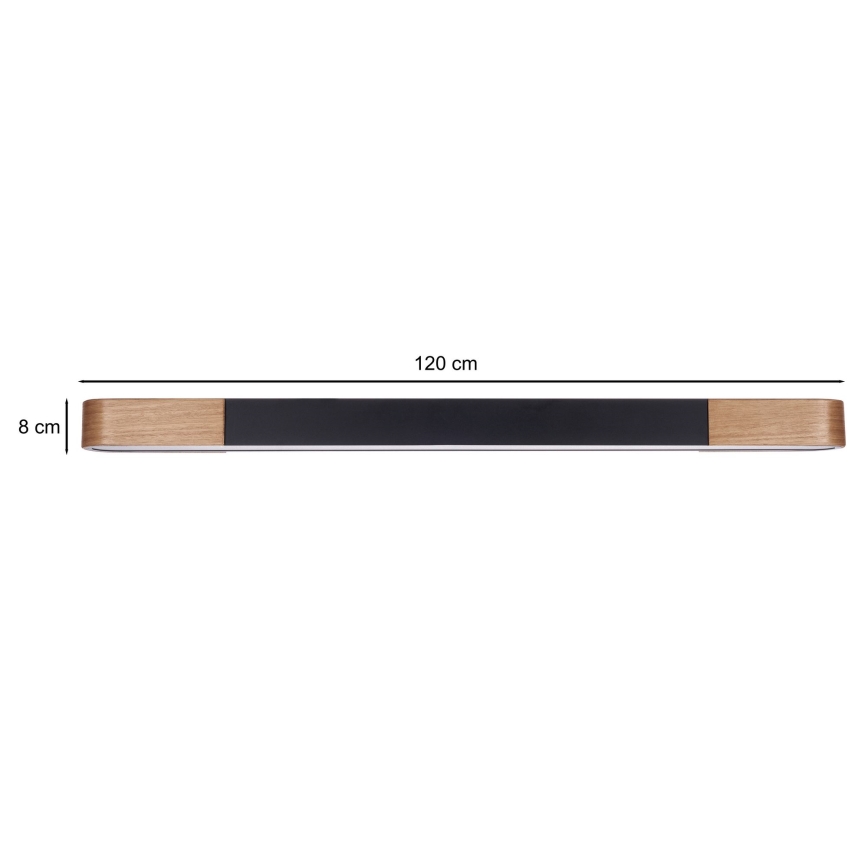BRILAGI - LED Φωτιστικό οροφής GARDALINE LED/100W/230V 120 cm δρυς/μαύρο